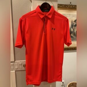 Under Armour Men's Dark Orange Polo Shirt